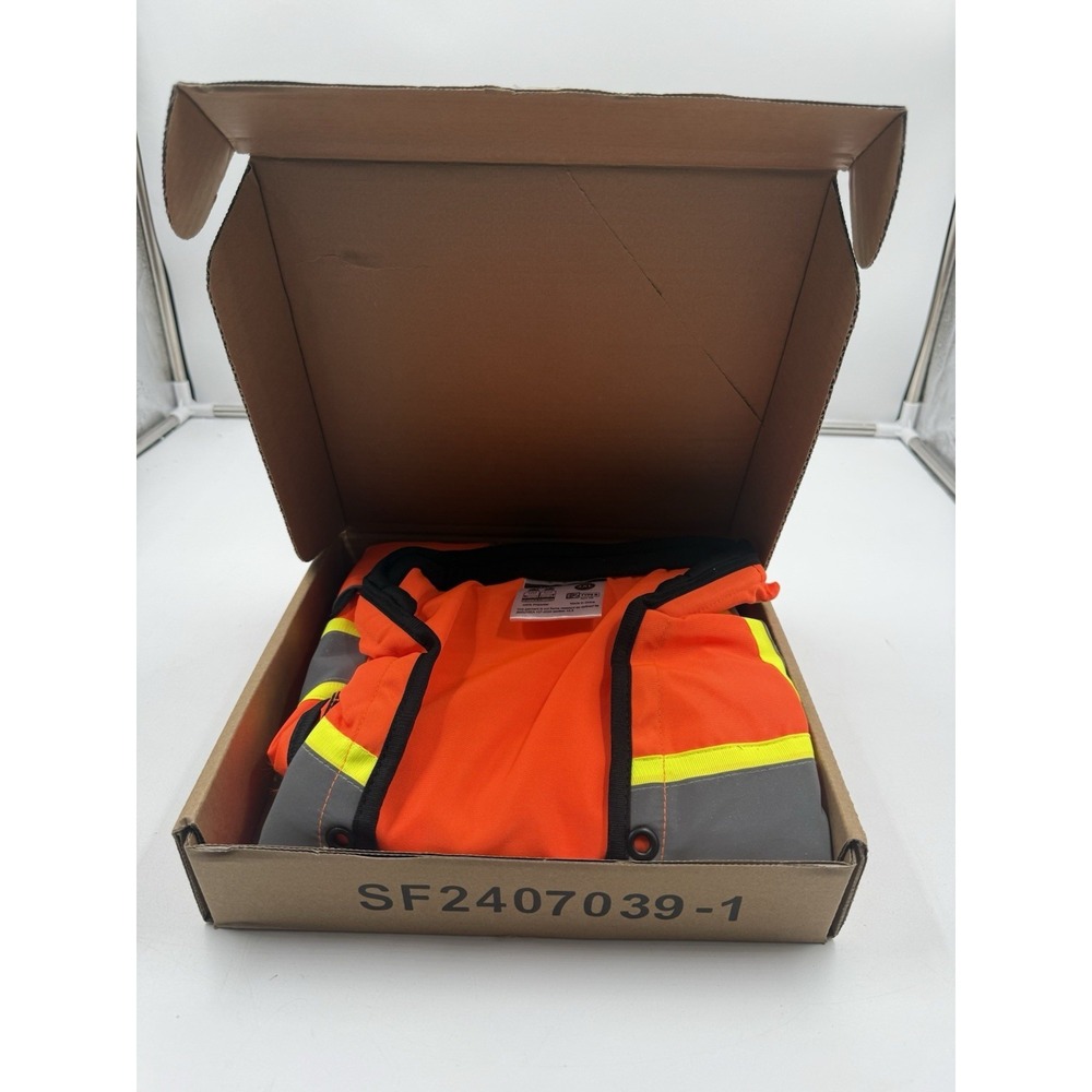 12 Pockets Professional Level Safety Vest Class 2 High Visibility Vest Orange